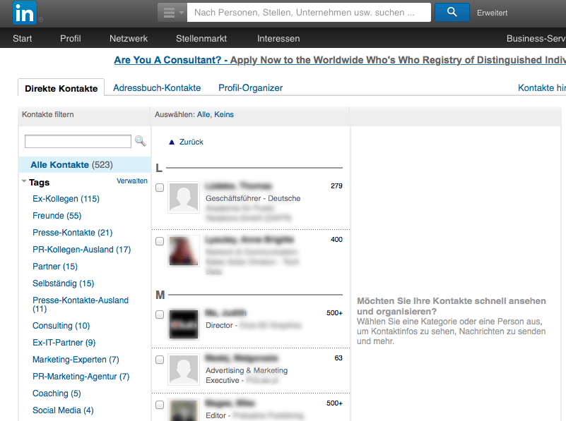 Warum auch Sie Ihre LinkedIn-Kontakte taggen sollten! | Social Media International