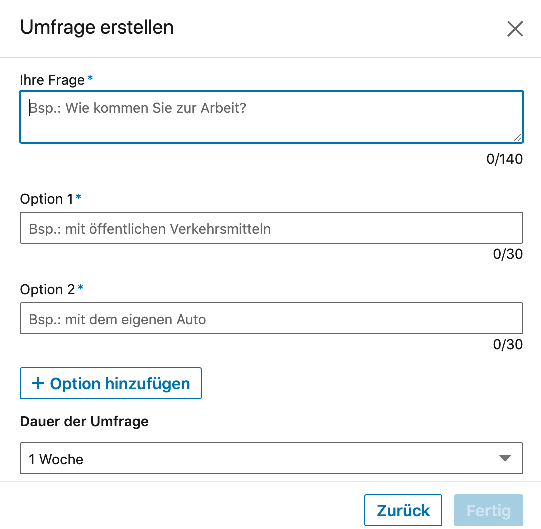 Umfrage kennenlernen